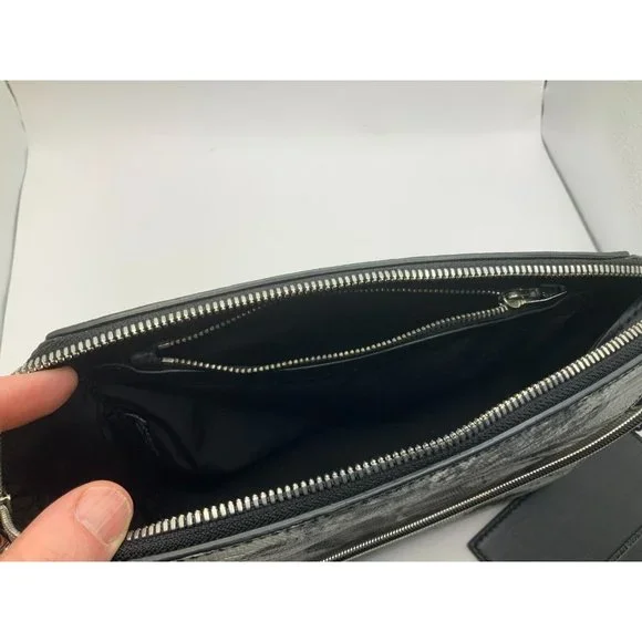 Alexander Wang White & Black Snakeskin Leather Embossed Small Clutch Purse - Picture 7 of 8